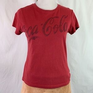 COCA COLA RED SCOOPED NECK SHIRT